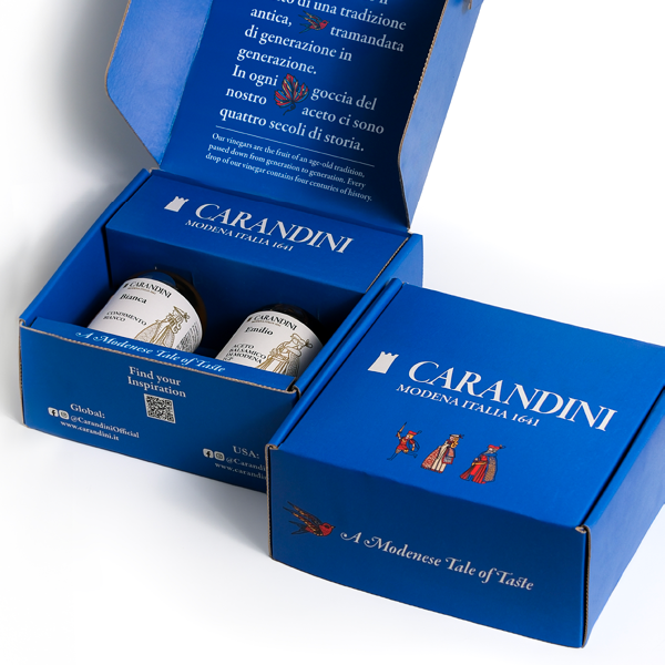 DUO KIT Degustazione EMILIO Oro Aceto Balsamico di Modena IGP e BIANCA Condimento Bianco