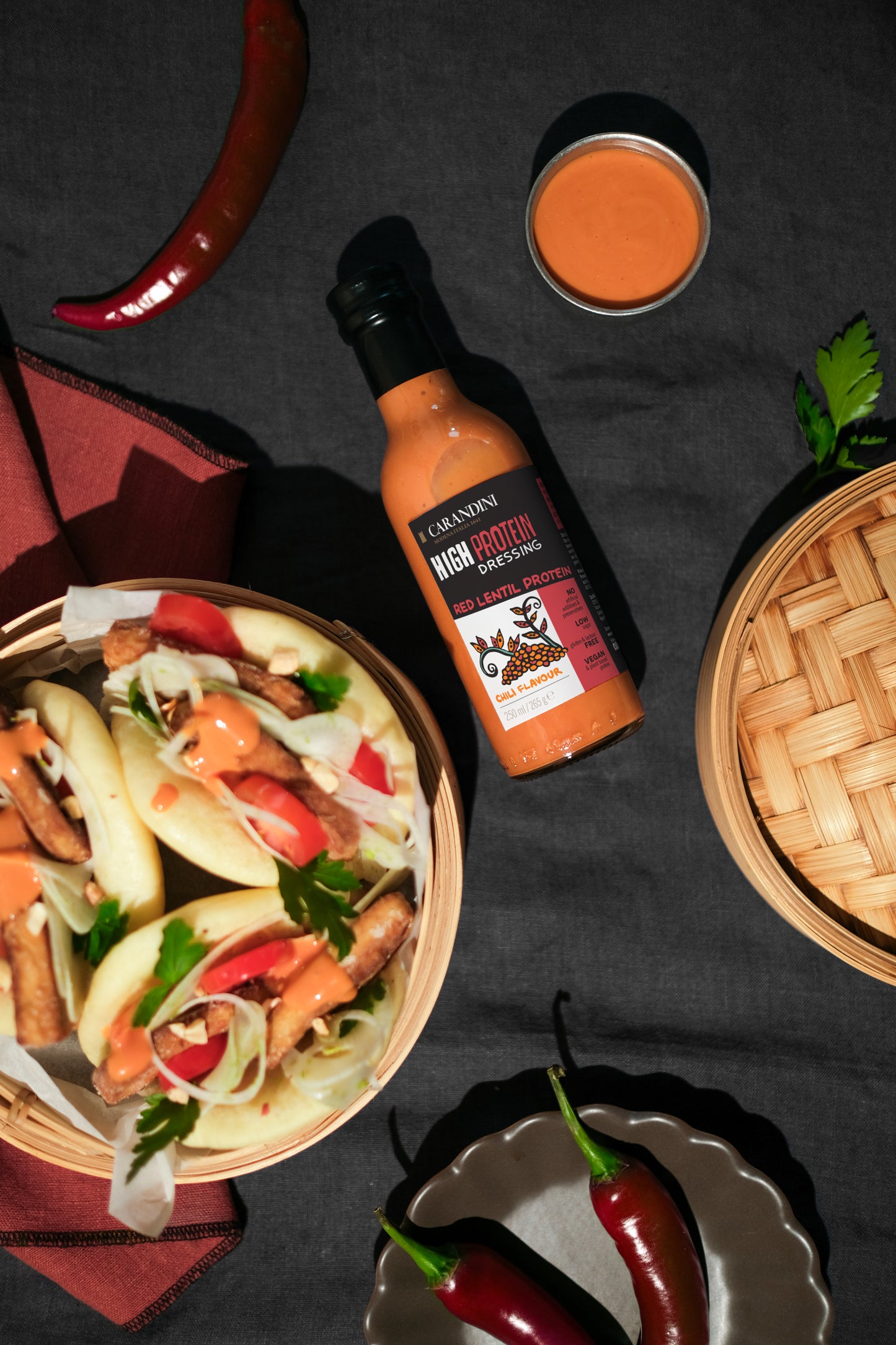 HIGH PROTEIN DRESSING con Proteine delle Lenticchie Rosse - GUSTO PICCANTE