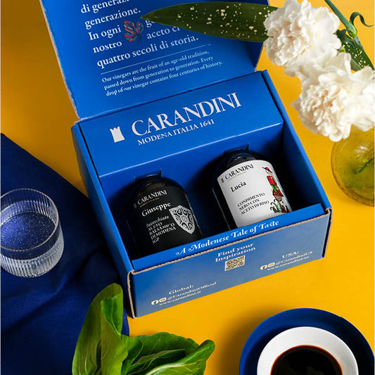 DUO KIT GIUSEPPE Aceto Balsamico di Modena IGP Invecchiato e LUCIA Condimento Nero con Aceto di Riso