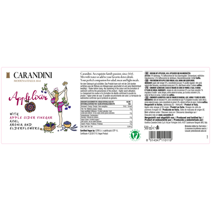 Applelixir con Aceto di Mele, Acai, Aronia e Fiori di Sambuco