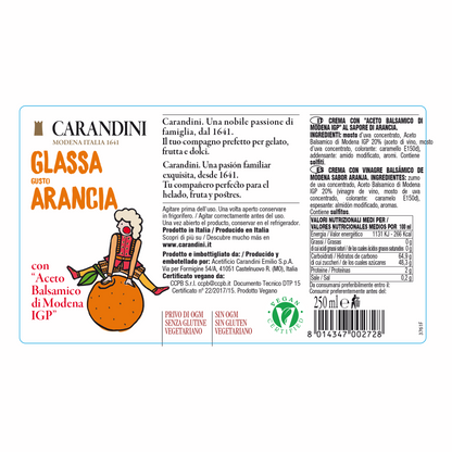 Glassa gusto Arancia con Aceto Balsamico di Modena IGP