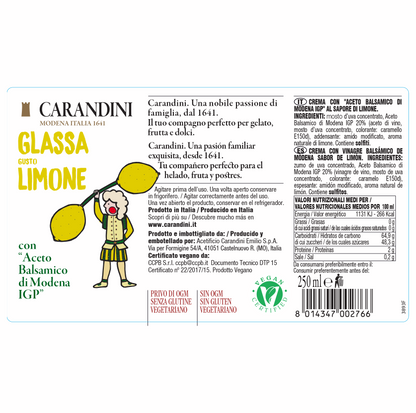 Glassa gusto Limone con Aceto Balsamico di Modena IGP