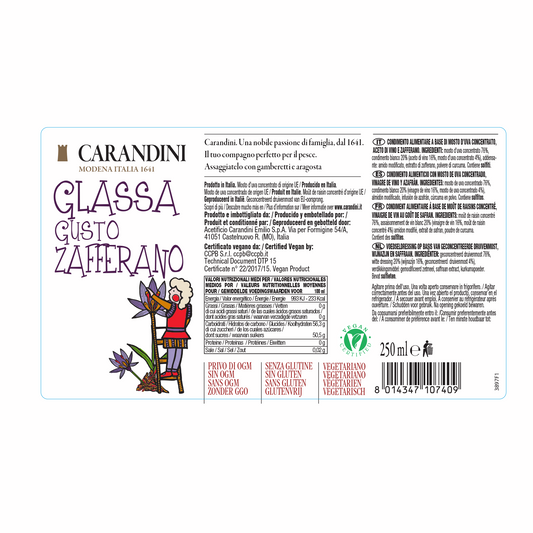 Glassa gusto Zafferano con Condimento Bianco e Curcuma