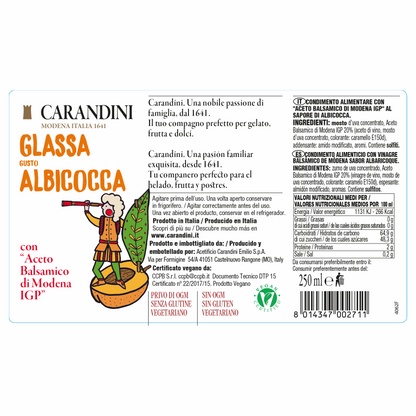 Glassa gusto Albicocca con Aceto Balsamico di Modena IGP