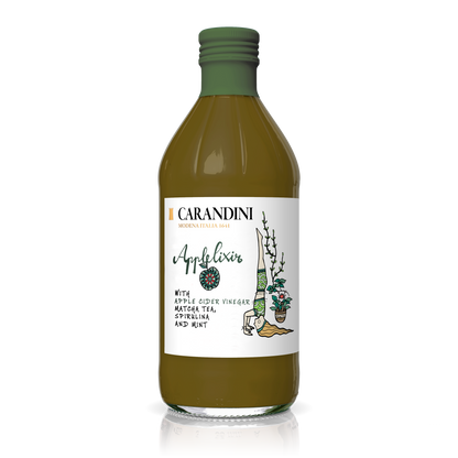 Applelixir con Aceto di Mele, Te Matcha, Spirulina e Menta