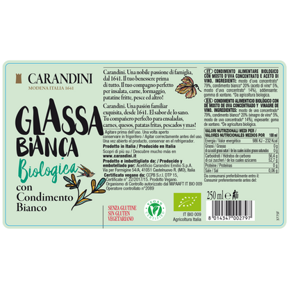 Glassa Bianca Biologica con Condimento Bianco