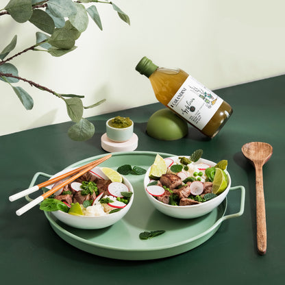 Applelixir con Aceto di Mele, Te Matcha, Spirulina e Menta